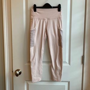 Light pink size 0/2 leggings from Fabletics. 3/4 length